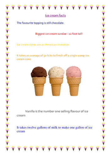 Ice-cream facts