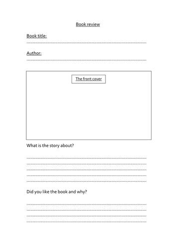 Simple book review template