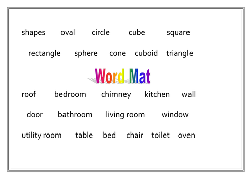 homes wordmats