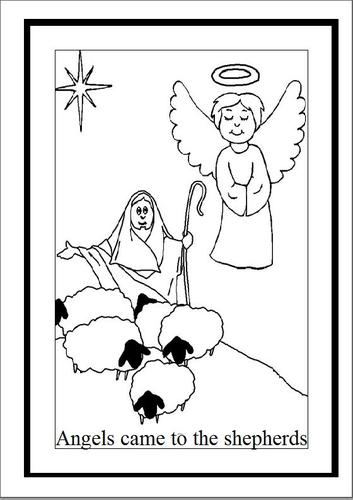 Nativity Pictures to colour