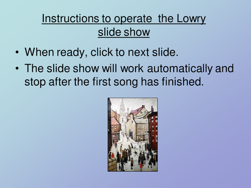 A tour of Lowry's art with music