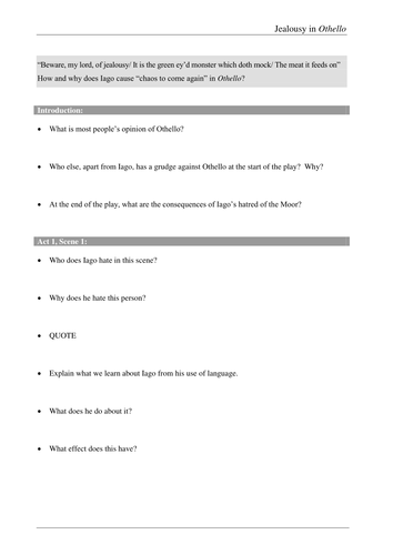Worksheets Drama Worksheets shakespeares othello resources and worksheets by lowrip1ckle teaching tes