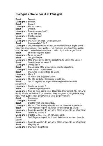 Dialogue entre le boeuf et l'ane gris