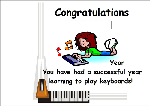 Certificate for a successful  years work