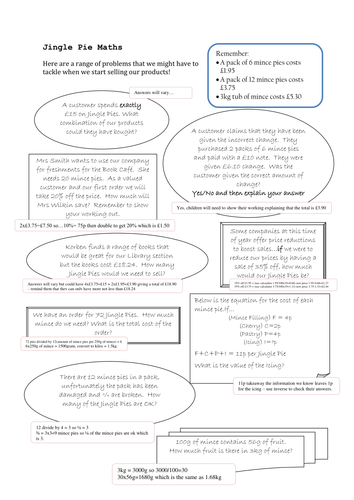 Christmas Company Project - Maths