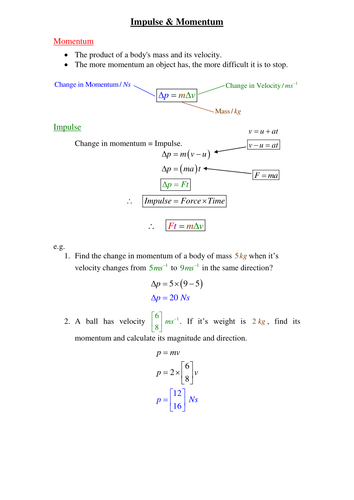 Impulse and Momentum