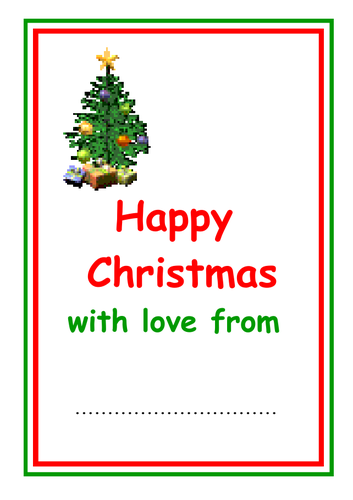 A5 Portrait Christmas Card Insert | Teaching Resources