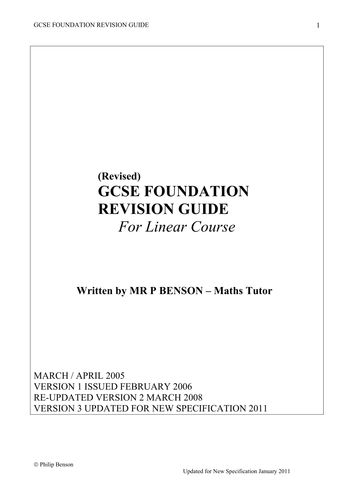 foundation Revision Guide
