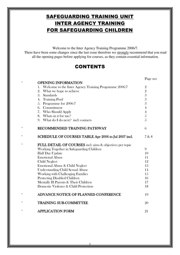 Police Role in Safeguarding - Child Protection