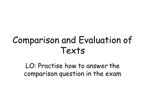 WJEC Comparison questions