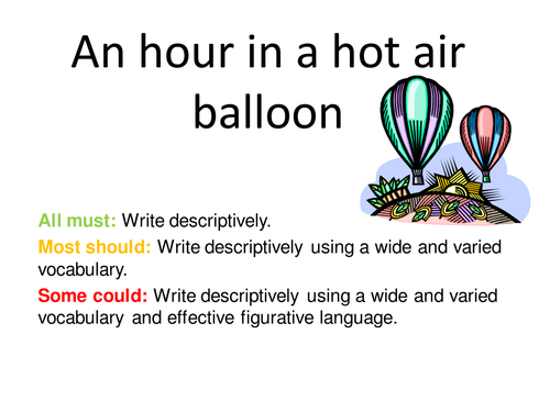 Descriptive writing-'An hour in a hot air balloon'
