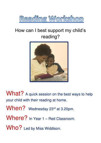 Reading workshop poster