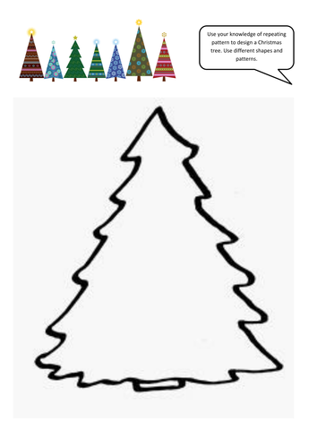 Design a patterned Christmas tree