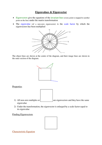 Eigenvalues and Eigenvectors