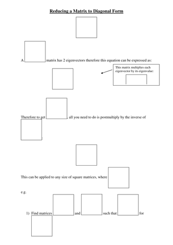 Reducing Matrices