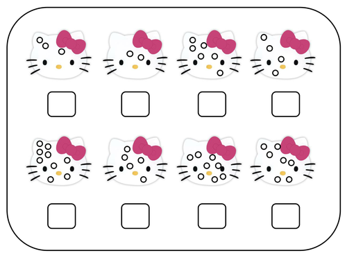 hello kitty counting sheet teaching resources