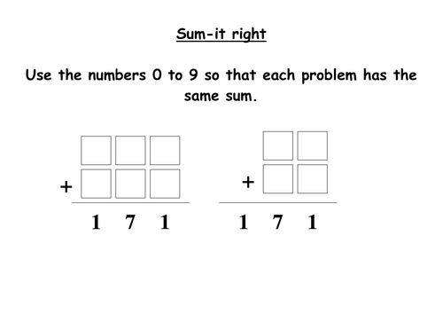 Starter - Sum it right