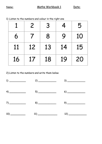 year 1 assessment number addition subt teaching
