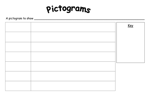 Blank Pictogram With Key By Rachyben Teaching Resources Tes