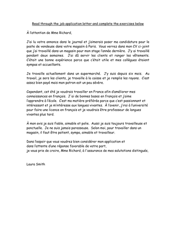 General application letter samples image