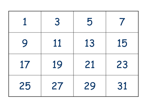 Mind Reading Number Cards with Binary