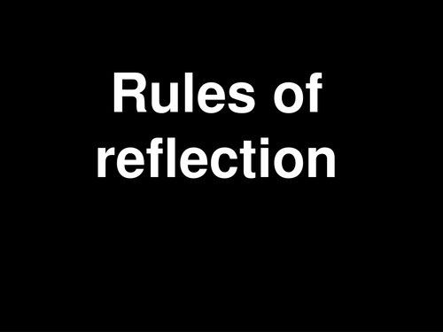 Rules of Reflection  PPT