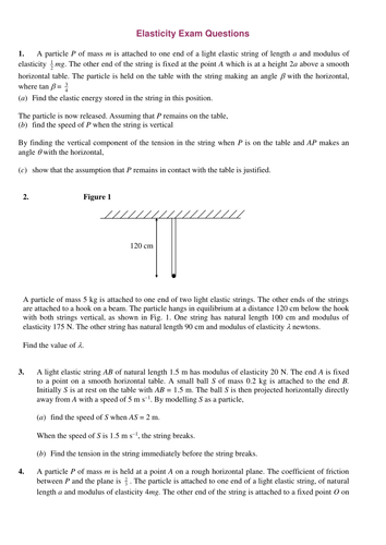 Elasticity questions