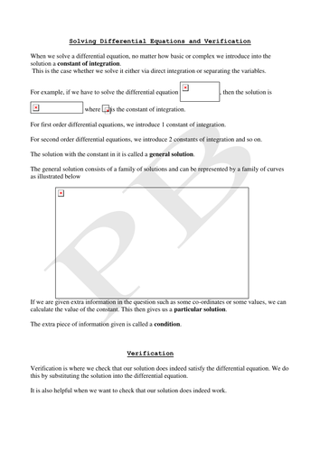 Solving DE and Verification