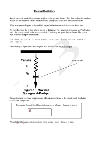 Damped Oscillations