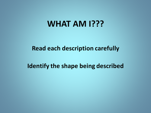 Shape Properties - quadrilaterals