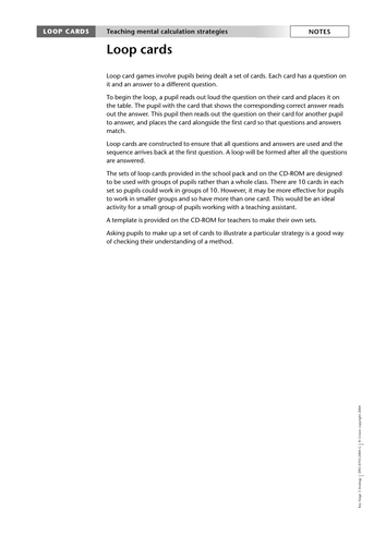 Loop Cards - Targeting Level 5