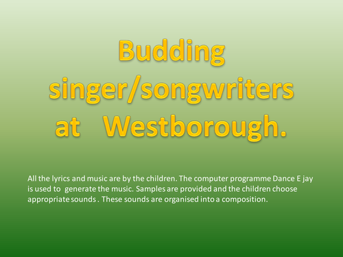 Young songwriters 'In the playground'