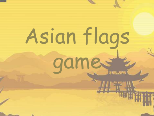 Asian flags game