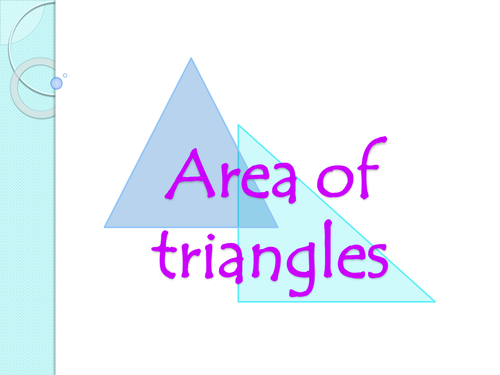 Presentation - how to measure area of a triangle