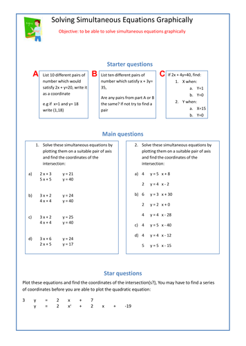 GCSE Maths Algebra Worksheets