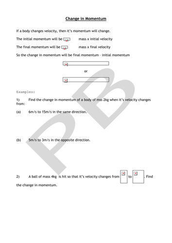 Changes in Momentum