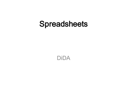 SpreadSheets