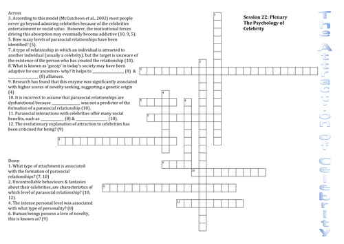 Attraction Crossword