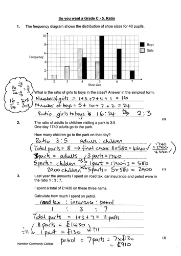 So You Want a Grade C - Ratio