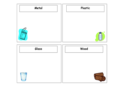 Materials worksheet | Teaching Resources