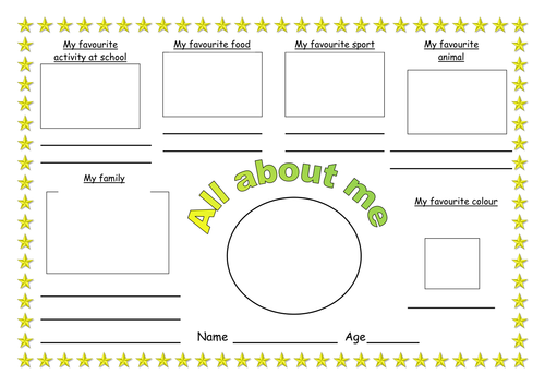 All about me worksheet by ruthbentham  Teaching Resources