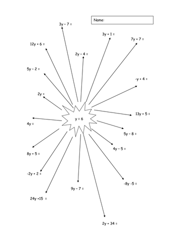 Substitution Spider Diagram | Teaching Resources