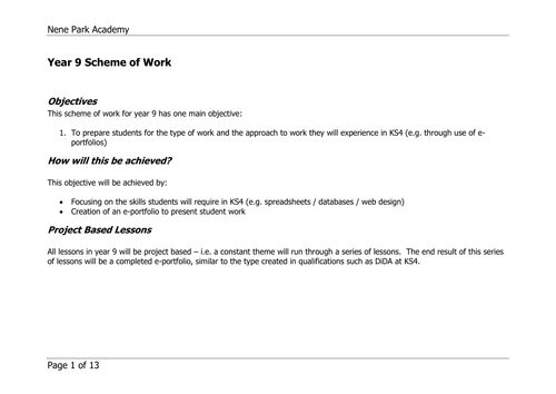 Year 9 ICT Resources