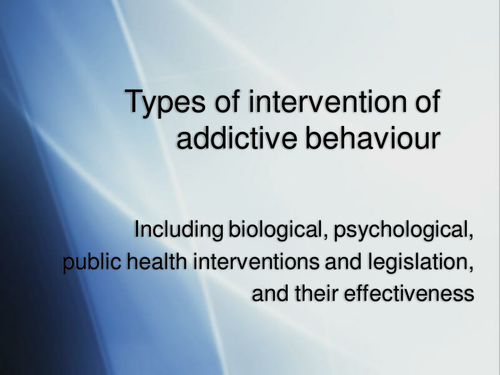 Interventions in Addiction