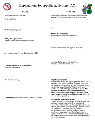 Smoking and Gambling A01