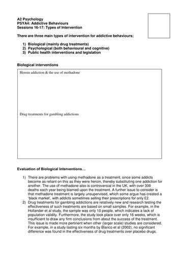 Types of Intervention