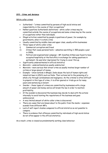 SY3 - White collar crime
