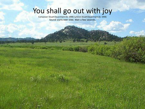 Song  'You shall go out with joy'