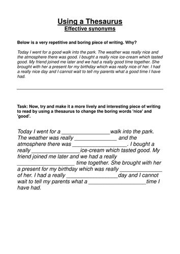 Effective synonyms: starter task