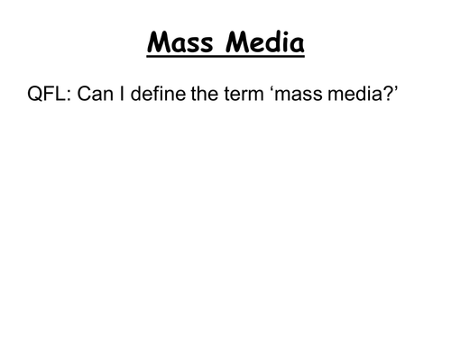 Introduction to mass media